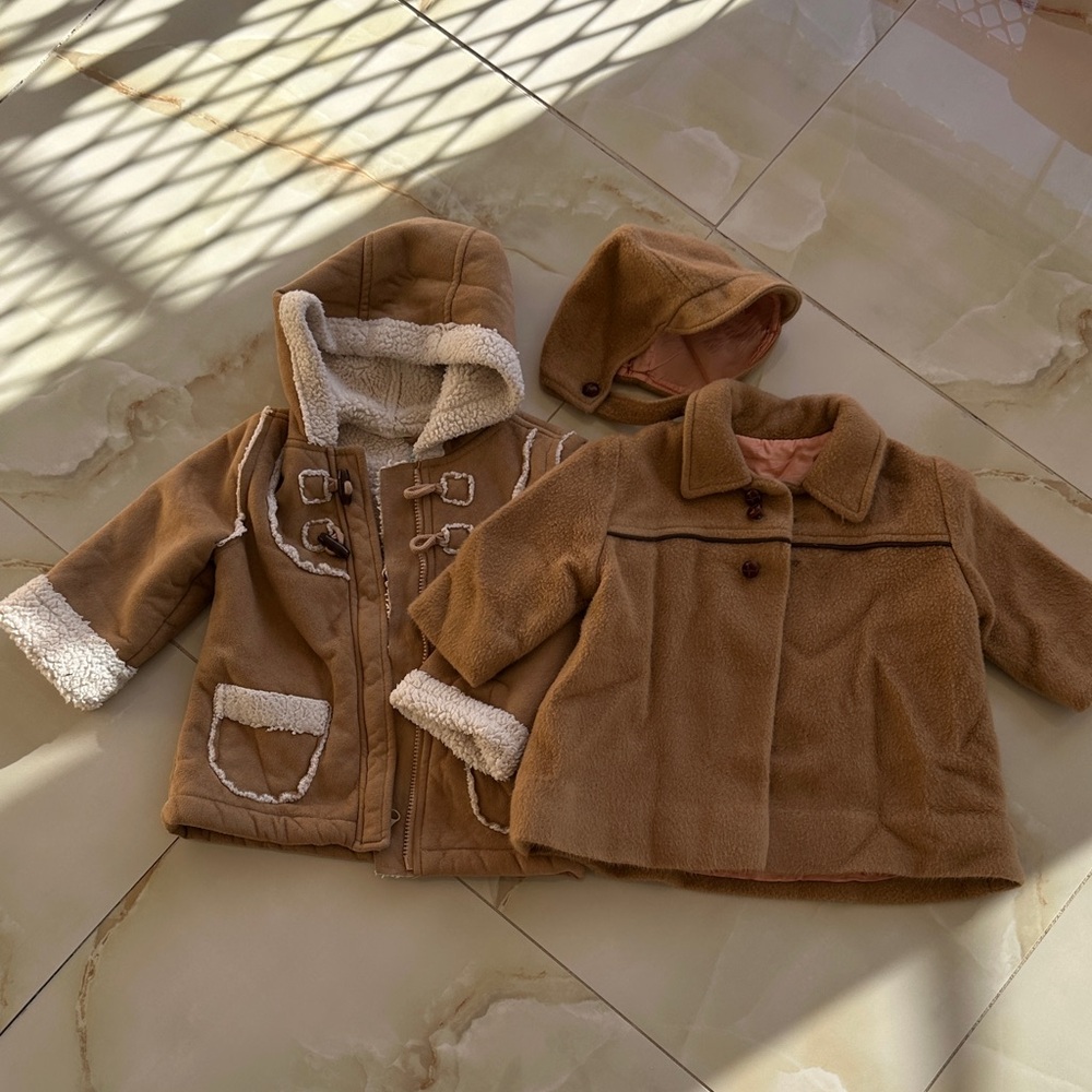 Warm Tan Kids  Jackets Set